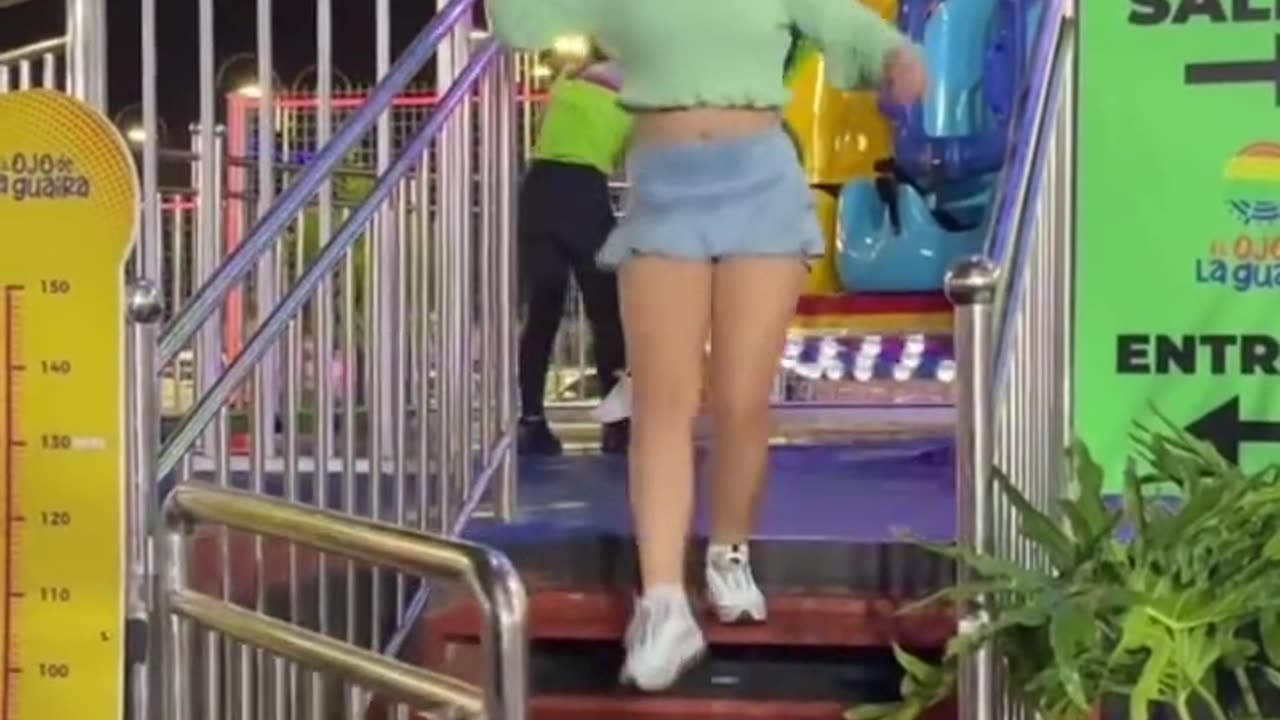 Friend Falls Down Amusement Ride Stairs