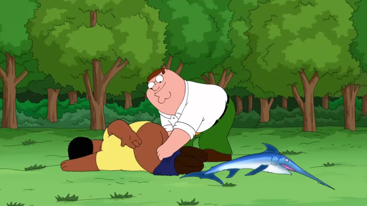Family Guy: Peter spanks Cleveland
