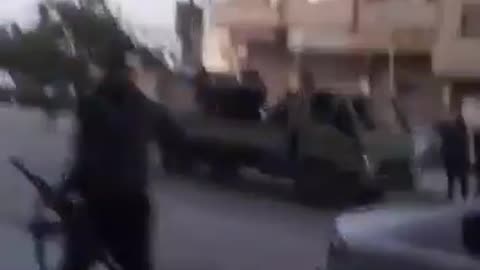 The Druze hang Joulani's men on the streets on the outskirts of the city of Jarmana