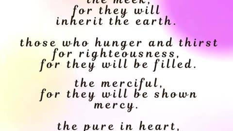 Blessed are