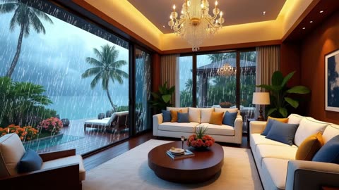 Cozy Island Vibes with rain and thunder on a relaxing evening in the tropics