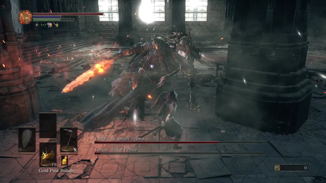 Hitless SL1 Twin Princes/No dragonslayer axe (Dark Souls 3)