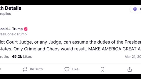 TRUMP TRUTH Mar 21, 2025, 7:50 AM