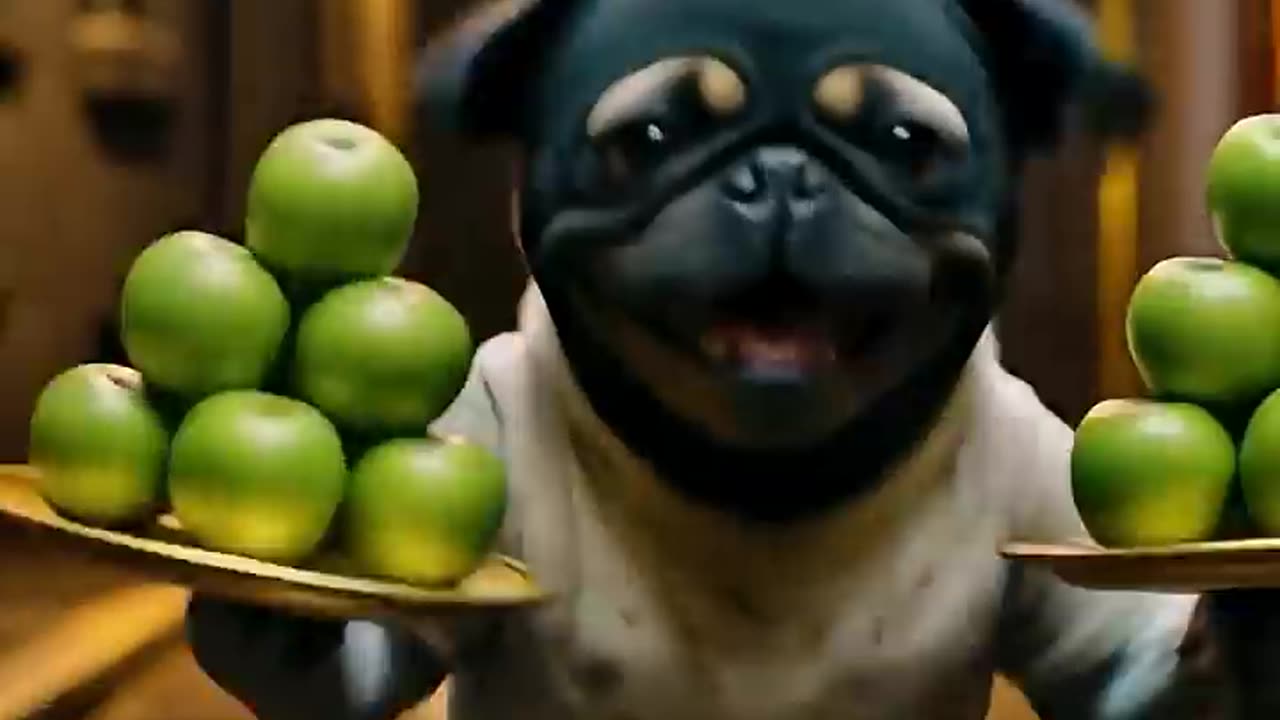 The poor pug and his puppy… what happened after the cat made fun of them