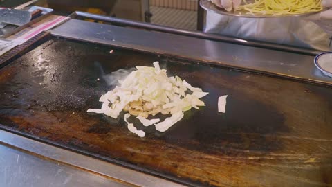 Yakisoba noodles - Japanese street food in Osaka