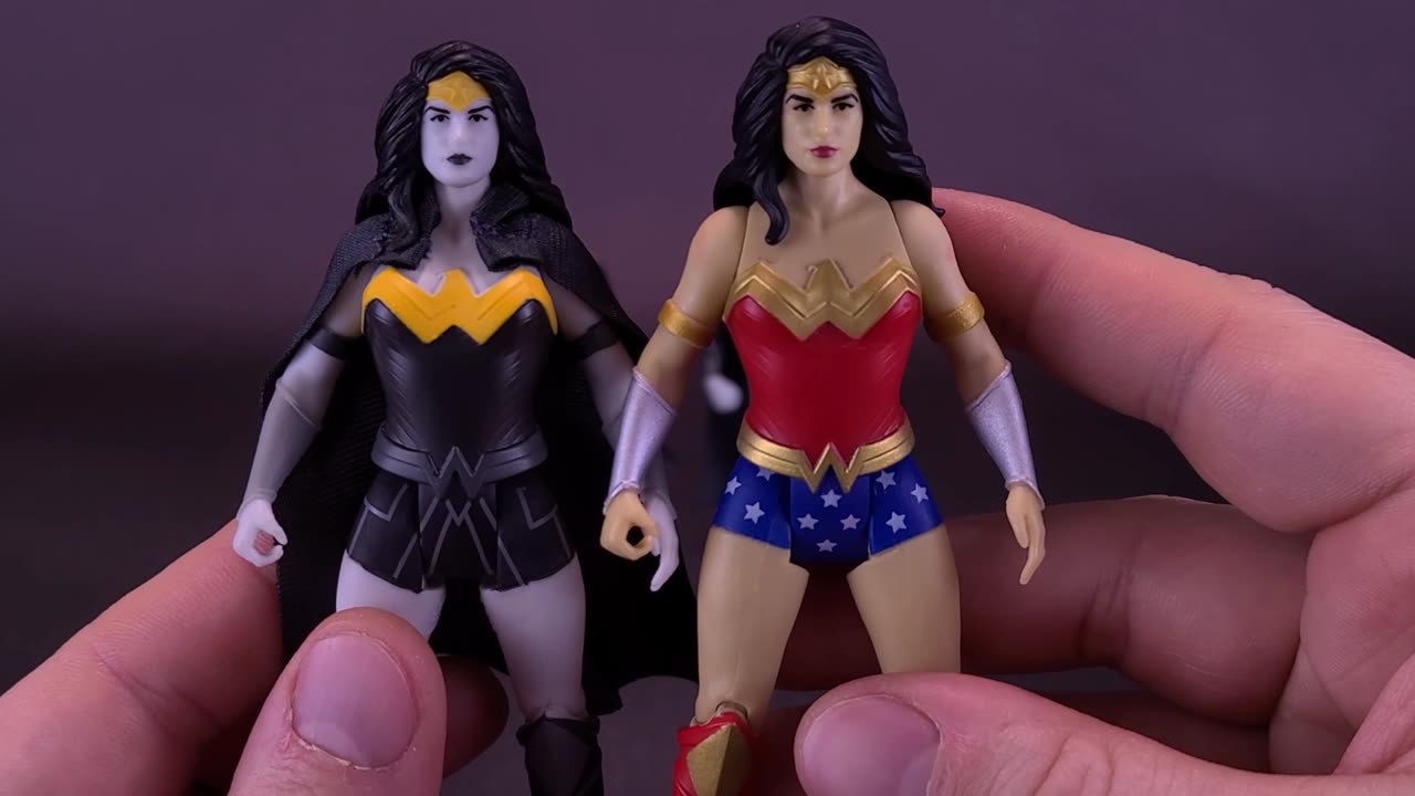 McFarlane Toys Super Powers Superman, Batman and Wonder Woman Black And White Accent Edition Set