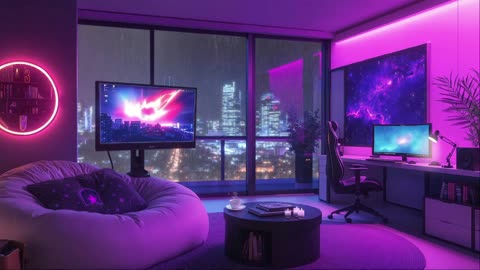 Lofi Chill Space 💜 | Rainy Lofi Hip Hop for Work & Study Focus
