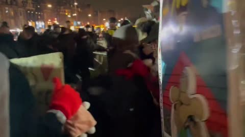 Netherlands, the usual coalition of Muslim migrants and far-left Palestinian activists