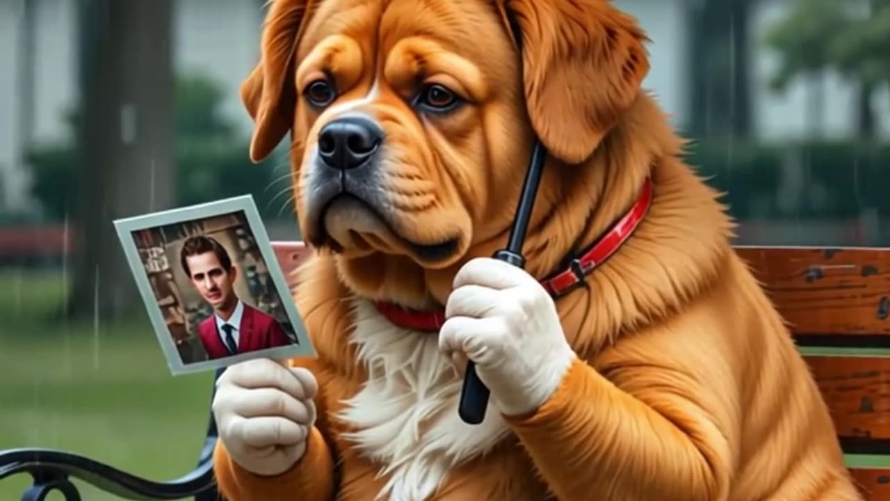 Heartbreaking Life of a Lonely Dog Living Like a Human – Realistic Digital Art Series #viralshorts