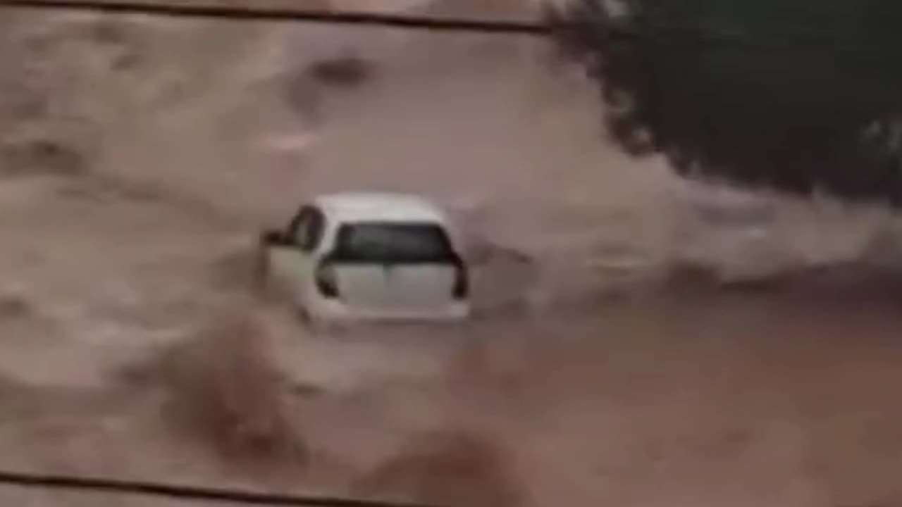 Severe flooding due to extreme rainfall in Naousa of Paros, Greece