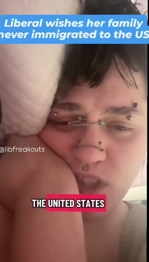 Liberal woman angry her grandmother immigrated to America