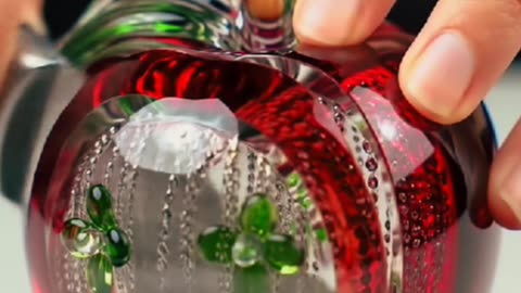 Cutting glass fruit#asmr #satisfying #asmrsounds #fruit #ai #aiartist #glass #shorts #shortvideo