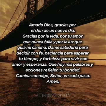 🌅 Oración de la Mañana | Amado Dios, gracias por este nuevo día lleno de bendiciones y esperanza