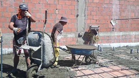 Vaciado de techo de vivienda de 120m2