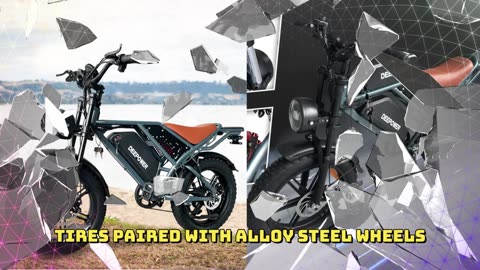 Deepower QS7 Electric Bike 1000W Motor 48V 60AH 20 Inch Fat Tire Off-Road Electric Bike