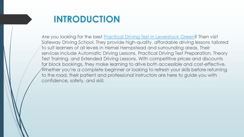 Best Practical Driving Test in Leverstock Green