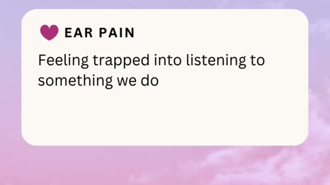 EAR PAIN ❤️