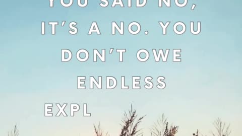 No Is a Full Sentence