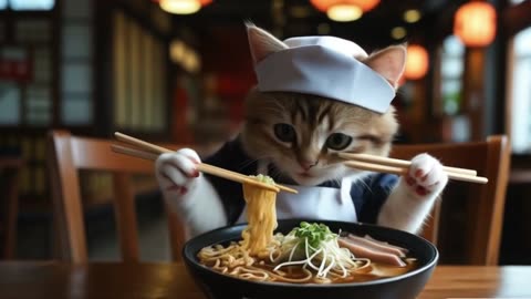 A Cat, Worked at a Ramen Shop