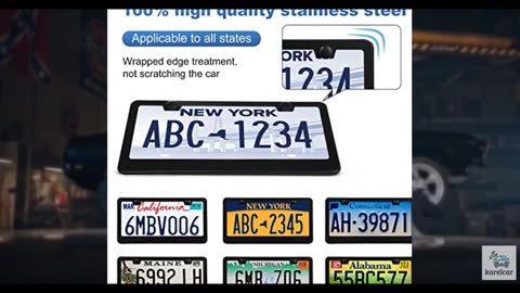 QUANQIUFEI 2 Pack License Plate Frames, Stainless Steel Car License Plate Cover