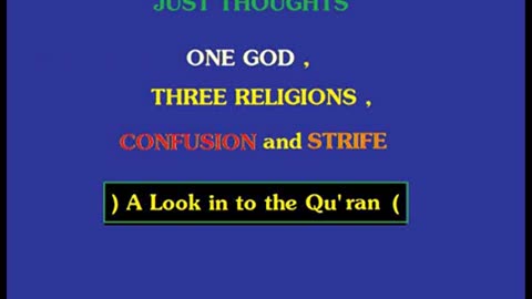 Just Thoughts - One God, Three Religions, Confusion and Strife (2011) Retro
