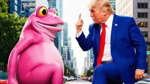 UNBELIEVABLE! Pink Frog and Trump Face-Off in Epic Street Dance Battle! 🐸🕺