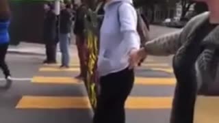 Guy going to work loses it when activists block roadway