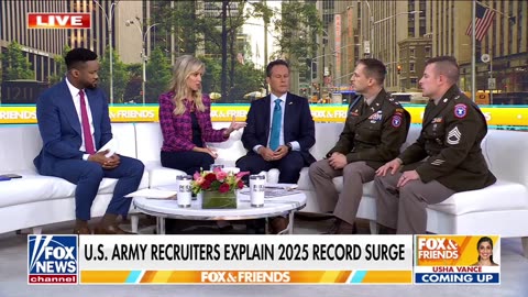 Army recruiters praise the 'inspiring' increase in new recruits.