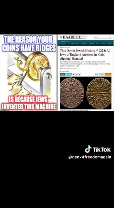 Khazarian Ashkenazi Jews Coin Clipping