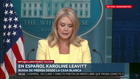 EN VIVO Y EN ESPAÑOL, Conferencia de prensa en la Casa Blanca, Karoline Leavitt