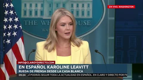 EN VIVO Y EN ESPAÑOL, Conferencia de prensa en la Casa Blanca, Karoline Leavitt