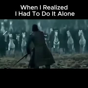 When I realized I had to do it alone✅😉