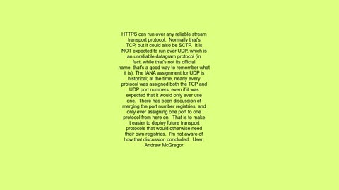 Does HTTPS use TCP or UDP