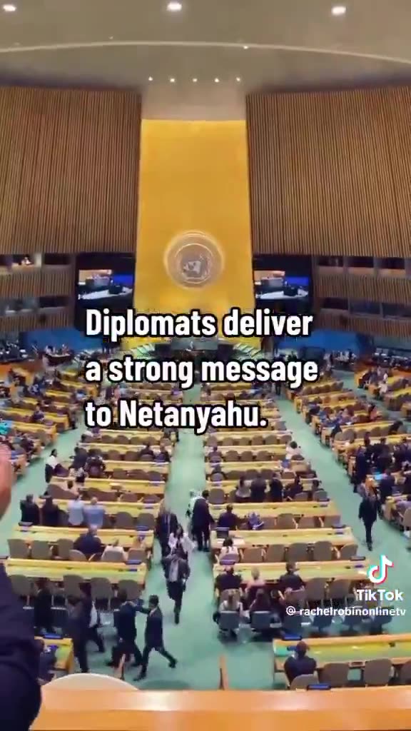 All the UN members walked out during Netanyahu’s speech