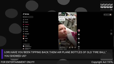 LORI JONES 4/20/25 BROKEN BIG TOE & STREAMING IN THE E.R FOR SYMPATHY??