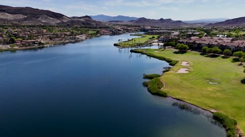 Lake Las Vegas Drone Video Aerial Nevada