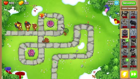 Bloons TD 6 Ape Field Hard Round 17