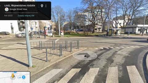 Pierwszeństwo przy skręcie - Łódź - Pomorska / Sterlinga - granice drogi i skrzyżowania