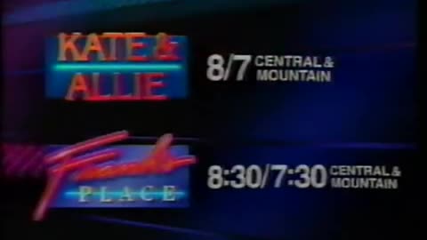 December 11, 1987 - Promos for 'Kate & Allie' & 'Frank's Place'