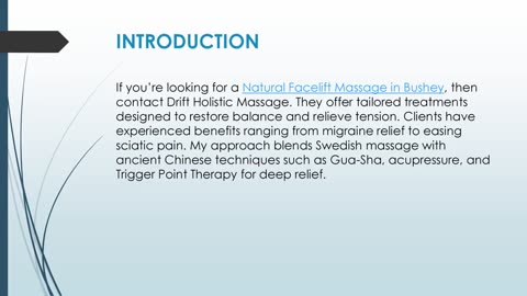 Best Natural Facelift Massage in Bushey