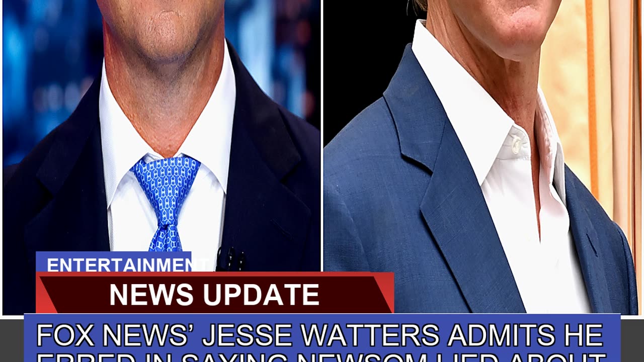 Fox News Jesse Watters Admits He Erred in Saying