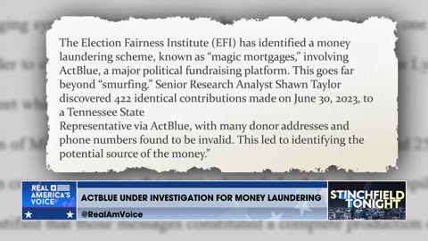 Sen. Mark Finchem Discusses ActBlue Mortgage Fraud Probe on Stinchfield Tonight