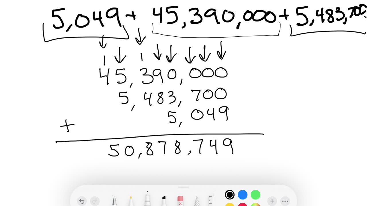 Add and Subtract Large Numbers