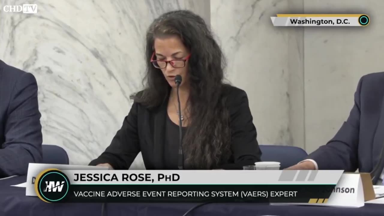 GREAT TESTIMONY BY PHD JESSICA ROSE ON VAERS AND ADVERSE EVENTS INCLUDING DEATH AND CAUSALITY