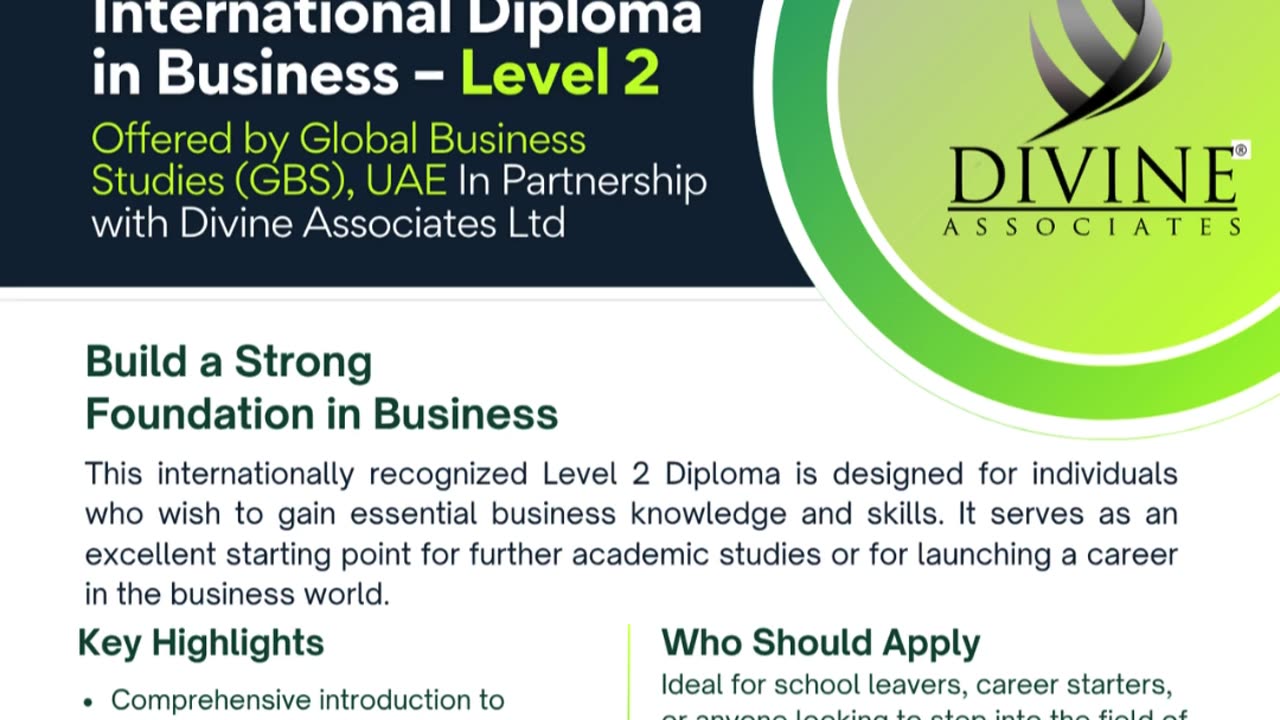 Start Your Business Path with GBS UAE Apply Now with Divine Associates Ltd
