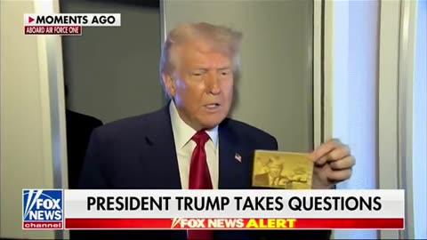 President Trump shows off a $5 million gold card