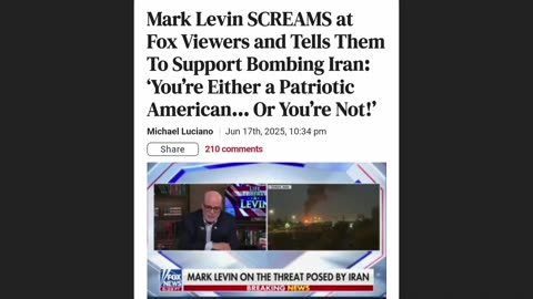 Mark Levin on Patriotism over Iran...Sound Familiar Folks? George Bush on 9/11