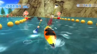 Wii Sports Resort - Two-Player Canoeing Speed Challenge (Expert)