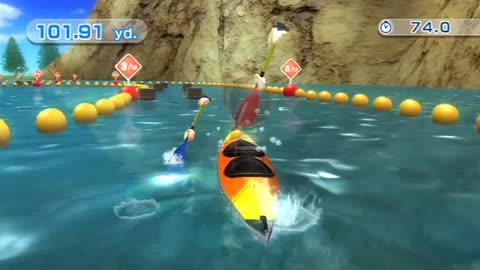 Wii Sports Resort - Two-Player Canoeing Speed Challenge (Expert)