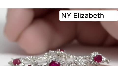 Oval Ruby & Diamond Halo Flower Bracelet